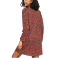 thumbnail image 2 of joogoo Green Leopard Print Women's Long Sleeve Nightgown Sleepwear L, 2 of 8