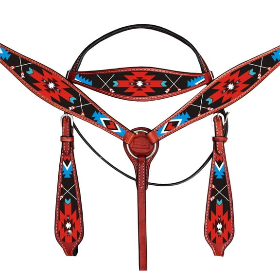 Hilason Western Horse Headstall Breast Collar Set American Leather