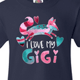 thumbnail image 4 of Inktastic I Love My Gigi Pink and Blue Fox with Hearts Youth T-Shirt, 4 of 5