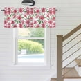 thumbnail image 4 of Summer Lily Window Valance for Kitchen, Watercolor Pink Flower Pastoral Style Rod Pocket Short Curtain for Small Windows, Light Filtering Decorative Valance, 60 x 14 Inch, 1 Panel, 4 of 6