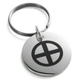 thumbnail image 1 of Stainless Steel Shimazu Samurai Crest Engraved Small Medallion Circle Charm Keychain Keyring, 1 of 1