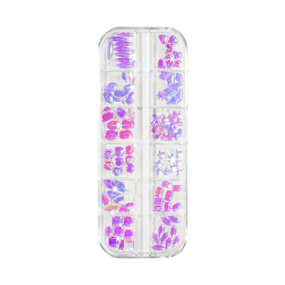 Nail Charms Nail Gems Multi Shapes Glass AB Flatback Nail Rhinestones Nail Jewels Diamond Nail Arts Rhinestones For Makeup Face Nails Decoration Nail Stickers Glitter
