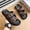 Red Brown, variant on Retro Dual-Band Adjustable Buckle Slides Matte Soft Upper Lightweight Casual Vacation Trainers