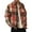 Orange, variant on Mens Shirts Flannel Long Sleeve Plaid Soft Brushed Casual Classic Button Down Collar Fall Winter Comfort Mens Hawaiian Shirt Dark Gray L