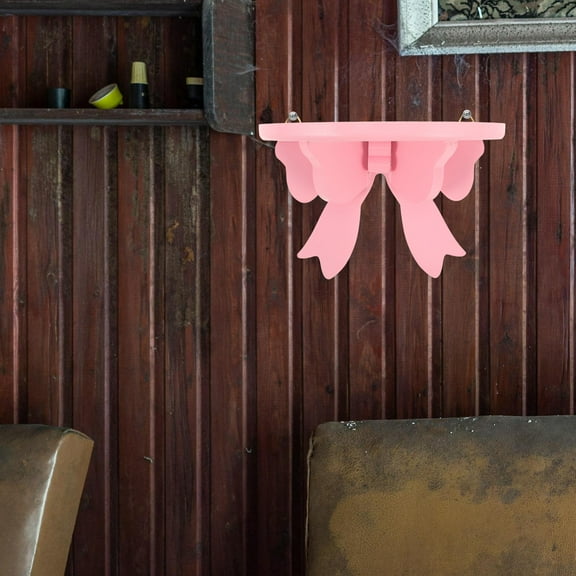 CIMAXIC Wall Hanging Shelf Wooden Bow Shelf Decoration for Women Home Decor 1Pcs