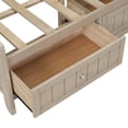 thumbnail image 2 of Noble House Twin Daybed with Storage Drawers and Shelves, Wood Guest Bed Frame with Sliding Doors, Antique White, 2 of 15