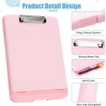 thumbnail image 2 of Clipboard with Storage with Pen Holder, Folder Nursing Clip Board 8.5 x 11 Foilo-Side Opening, High Capacity, Light Weight for Teachers, Classroom. Size 14 x 9.6 x 1.2 in(Pink), 2 of 3