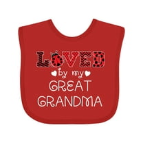 Inktastic Loved by My Great Grandma Cute Ladybug Boys or Girls Baby Bib