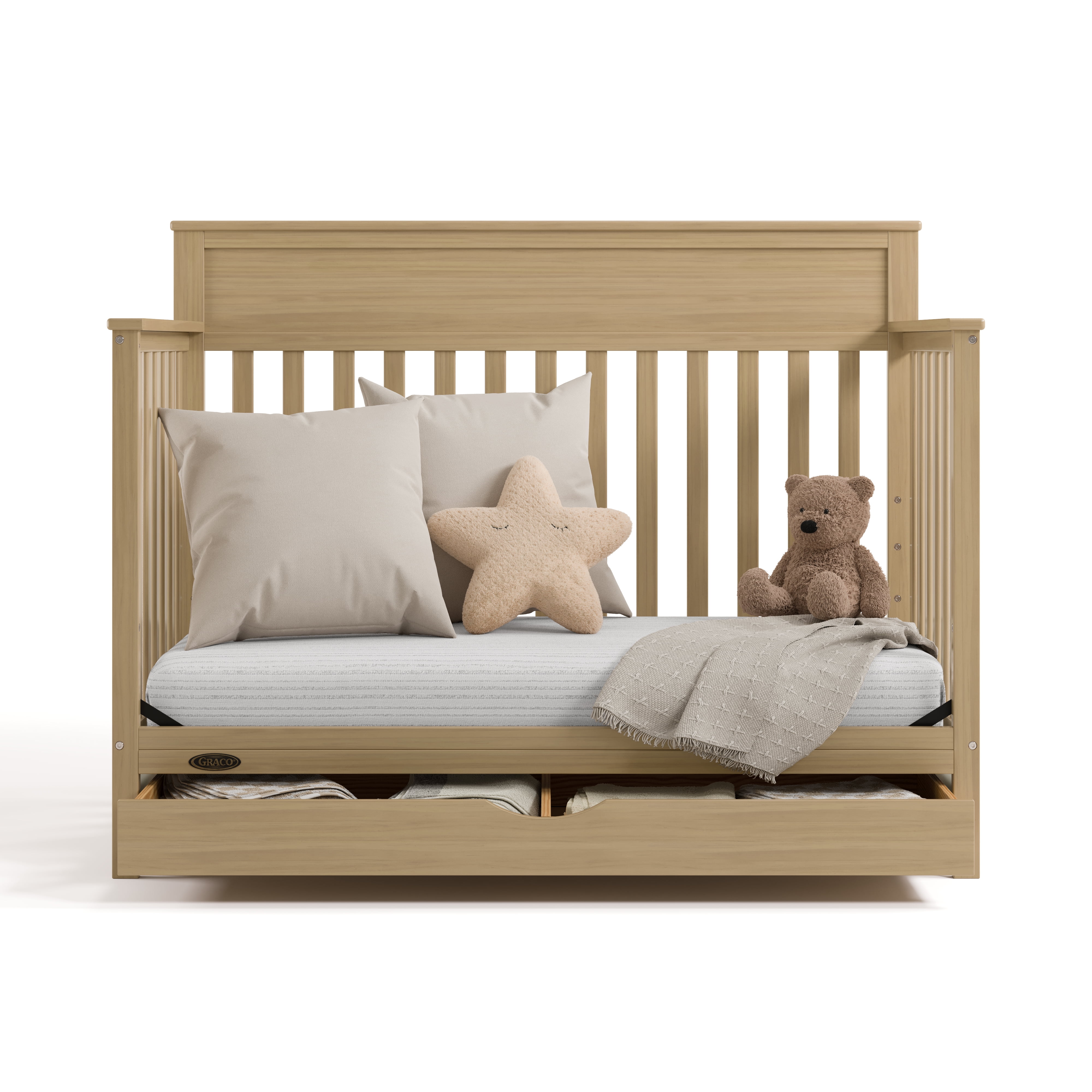 Graco Shiloh Convertible Baby Crib with Drawer, Driftwood