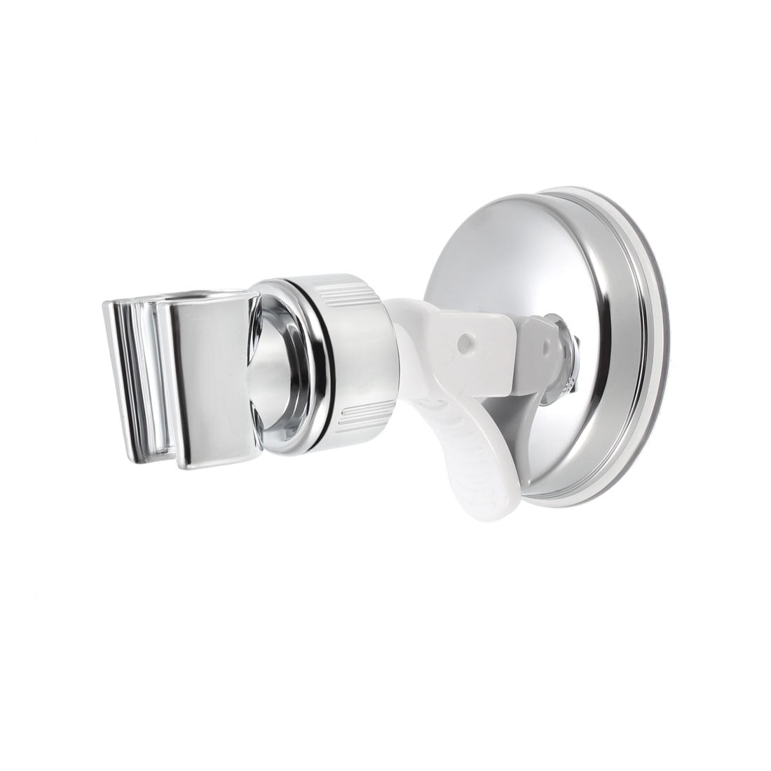 Uxcell 105mm White Silver Tone Adjustable Wall Mount Handheld Shower