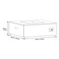 thumbnail image 3 of Danby Engineered Marble Convertible Propane Fire Table , Square, White and Grey, 3 of 6