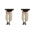 thumbnail image 1 of Sonducket Pantalones casuales ligeros y transpirables para mujer con cintura elástica. Los pantalones están hechos de algodón. Type7 NO7, 1 of 6