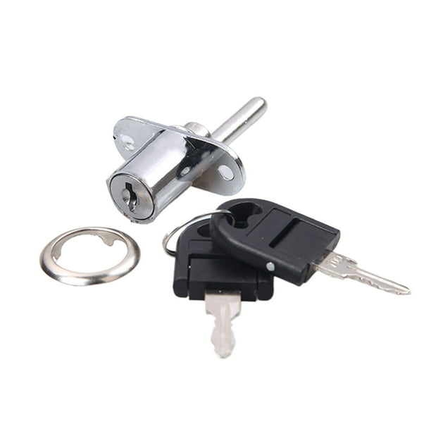 Speravity El cilindro de cerradura rotatorio de aleación de zinc de plata para archivadores fácil instala la cerradura de enlace de resistencia Herramientas y ferretería Plata 19MM