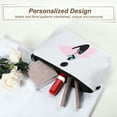 thumbnail image 3 of Unique Bargains Personalized Makeup Bag I Letter Purse Small Cosmetic Bag Zipper Monogrammed Makeup Bag Pouch White, 3 of 7
