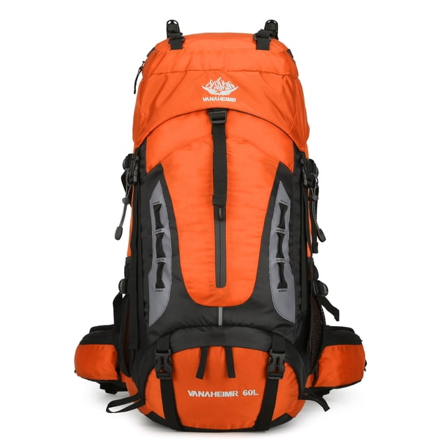 Sac à Dos de Voyage Randonnée Camping 60 L avec Housse de Pluie, Sac à Dos Résistant à l'Eau, Sac à Dos d'Escalade pour Hommes Femmes
