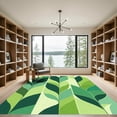 thumbnail image 2 of ODIKA 4'x6' Machine Washable Non-Slip Area Rug, Abstract Green High Traffic Rug with Pad, Green, 1050443, 2 of 8