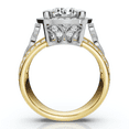 thumbnail image 3 of Pompeii Vintage Filigree Diamond Halo Engagement Ring 14k Two-Tone Gold (E/F,VS1-VS2), 3 of 5