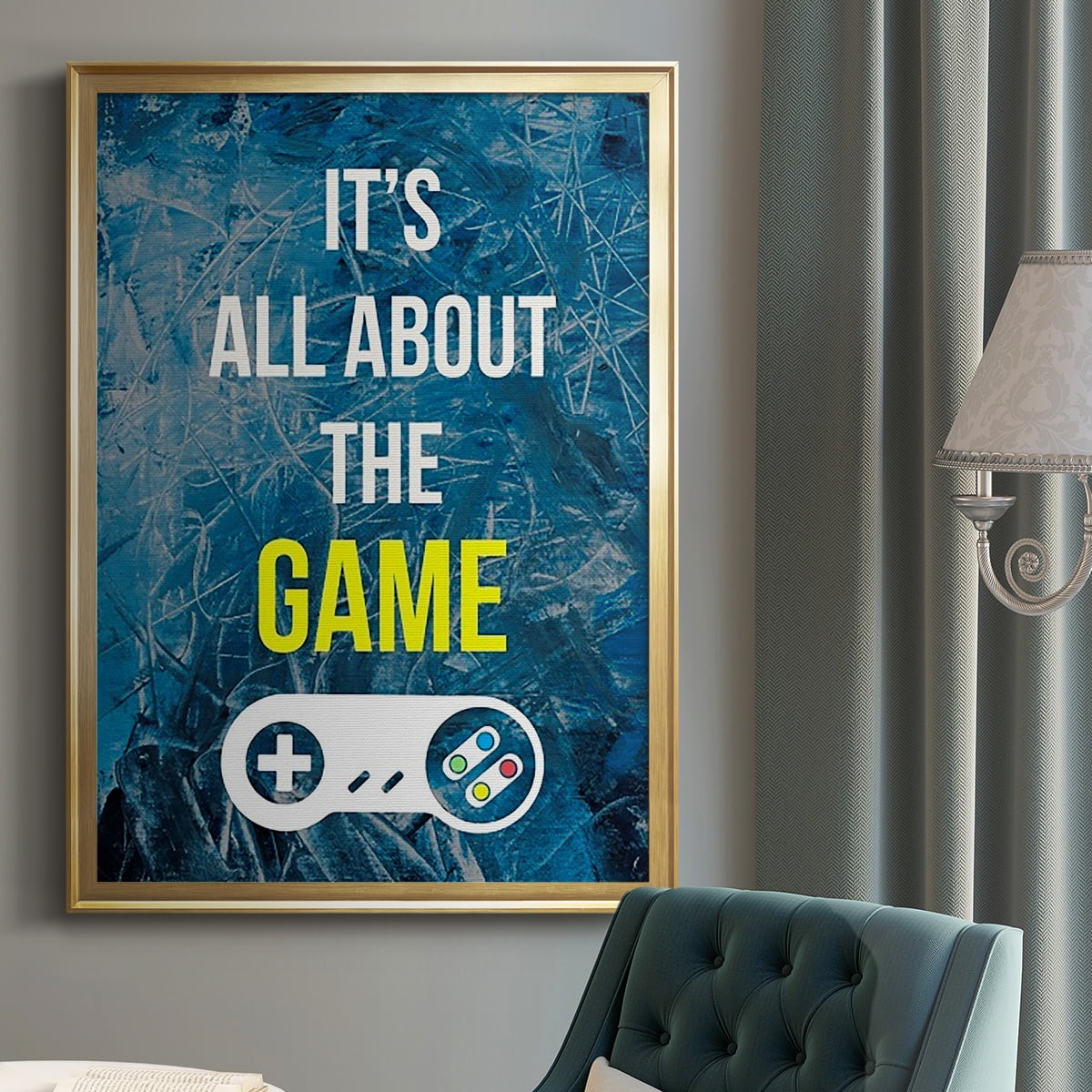 Gamer at Play IV Premium Framed Print, in Gold, Black, or Silver - Ready to Hang