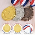 thumbnail image 4 of 24 Pieces Gold Silver Bronze Award Metals, 2-Inch Award Medals 1st 2nd 3rd Prizes with Ribbon, 4 of 7