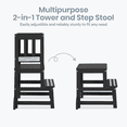 thumbnail image 4 of Dream On Me 2-in-1 Funtastic Tower and Step Stool, Easy to Assemble, Black, 4 of 7