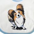 thumbnail image 4 of Inktastic Tricolor Papillon Boys or Girls Baby Bib, 4 of 4