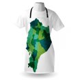 thumbnail image 4 of Ecuador Apron, Political Map in Green Tones Cartographic Illustration Latin America Country, Unisex Kitchen Bib with Adjustable Neck for Cooking Gardening, Adult Size, Multicolor, by Ambesonne, 4 of 4
