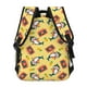 thumbnail image 4 of Easygdp Pineapples Sharks In Hawaiian Mochila Ergonómica Versátil para Laptop - Múltiples Bolsillos, Correas Ajustables, Unisex para Escuela, Viajes y Actividades al Aire Libre-One Size, 4 of 5