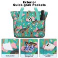 thumbnail image 2 of Tote Bag for Women - German Shepherd Dog and Flower Shoulder Bag - Large Utility Work Duffle Bag with Zipper Handbag for Travel, Work, Sprots, 2 of 5
