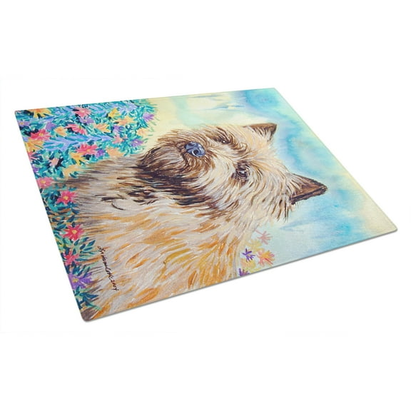 Caroline's Treasures 7238LCB Cairn Terrier Glass Cutting Board Large, 12H x 16W, multicolor