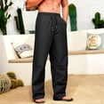thumbnail image 2 of Men’s Lined Sweatpants Thermal Thicken Fleece Wide Leg Track Pants Windproof Warm, 2 of 9