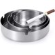 thumbnail image 1 of Paquete de 3 ceniceros para cigarrillos, accesorios para fumar para regalo del día del padre, juego de bandeja de ceniza redonda de acero inoxidable para mesa, para el hogar, hotel, restaurante, 1 of 5