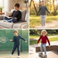 thumbnail image 4 of Resinta 4 Pack Toddler Boys Henley Long Sleeve Shirts Boys Waffle Henley Knit Thermal Tops for Daily Wear Running Outdoors, 4 of 10