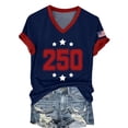 thumbnail image 4 of MAIHAN 250th Anniversary Usa Patriotic Shirt 4th Of July Tee Tops 4th Of July Crew Neck T-Shirts Shirt Crew Neck Short Sleeve Summer T-Shirt Funny Tshirts Shirts for Women, 4 of 6