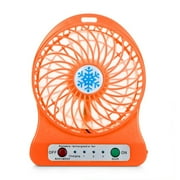 Moocorvic Portable Mini Desk Fan, 3-Speed, Rechargeable, LED Light, Quiet USB Fan