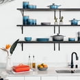 thumbnail image 2 of Kaboon 27 inch Long 10 inch Deep Floating Shelves for Wall Set of 2, Large Open Shelves Wall Mounted, Space Saving Home and Commercial Use, Cloud atlas, 2 of 9
