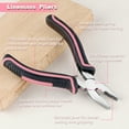 thumbnail image 2 of LEONTOOL Mini Linemans Pliers Spring Loaded 5 Inches Wire Cutter with Serrated Jaw Chromium Vanadium Steel Construction Mini Combination Pliers for Jewelry Making, Pink Tool for Women, 2 of 7