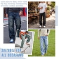 thumbnail image 4 of EMMIOL Men's Wide Leg Jeans Y2K Vintage Baggy Jeans 90s Hip Hop Streetwear Loose Fit Denim Pants, 4 of 8