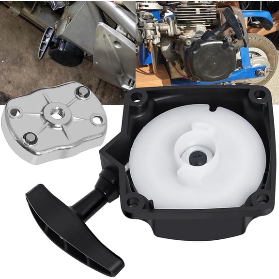Recoil Pull Starter with Claw Pawl Cog Compatible with ATV Pocket Dirt Bike Scooter Chopper 33cc 43cc 47cc 49cc 50cc
