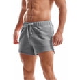 thumbnail image 2 of Pantalones cortos deportivos de algodón de color liso para hombre, ropa deportiva de verano, 2 of 5