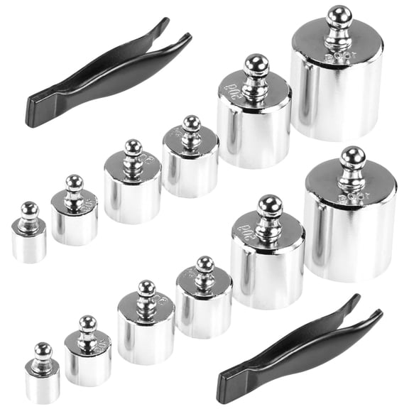 HOMEMAXS  2 Sets Balance Weight Calibration Weights Scales Steel Mini Silver
