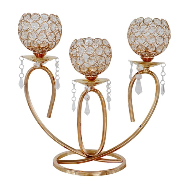 Candelero de Cristal Romántico Noble Centro de Soporte de Decoración para hogar