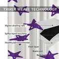 thumbnail image 6 of Cartoon Star Graffiti Blackout Rod Pocket Curtains, Geometric Five-Pointed Star Room Darkening Window Drapes, Low Profile Luxury Comfort Window Treatments for Bedroom Living Room-W52xL84in, 6 of 6