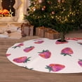 thumbnail image 6 of Picia Hand Drawn Strawberry Print Christmas Tree Skirt , Christmas Tree Skirt Ornaments for Merry Christmas Holiday Party Decorations Indoor Outdoor-36", 6 of 7