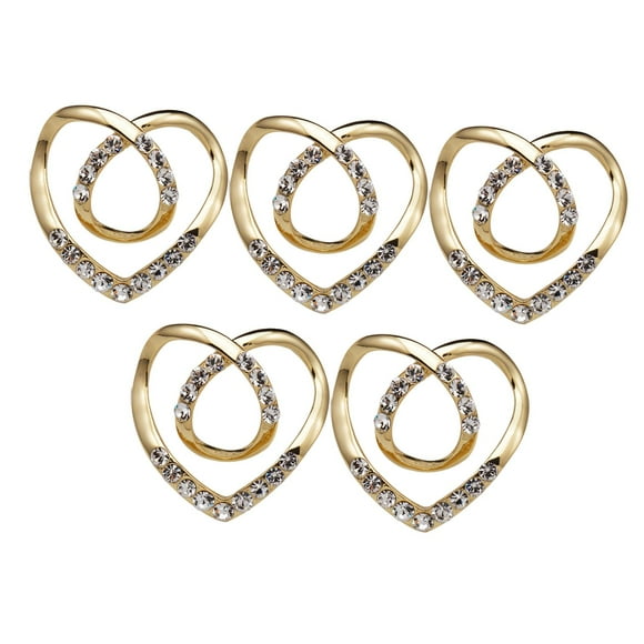 Clips para bufandas Fernando con incrustaciones de diamantes de imitación dorado 5x5.1cm