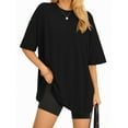 thumbnail image 3 of MOYIKO Oversized T Shirts for Women Crewneck Loose Fit Tees Summer Tops, 3 of 8