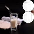 thumbnail image 3 of Reusable Straws Handmade 8.5 inches Long x 10 mm Inner Diameter, 6PC Clear Glass Straws With 2 Cleaning Brushes, Eco Friendly Drinking Straws for Juice Water Milk Cocktail Hot Drinks (6 Bend Straws), 3 of 4