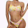 thumbnail image 3 of Gibobby Conjunto de Bañador Sexy Sujetador Ropa de playa Color Relleno Estampado de mujer Traje de baño Conjunto Traje de baño Bikini Trajes de baño Tank(Amarillo,M), 3 of 5