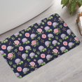 thumbnail image 2 of Pioneer Flower Floral Print Pattern Bathroom Rugs Mat, Non Slip Microfiber Bathroom Rug with Rubber Backing, Soft Mats for Bathroom Floor Tub Shower, 17"x30", 2 of 5