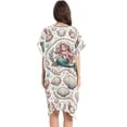 thumbnail image 2 of Beach Vacation Clothes Kimono Cardigan Loose Swimsuit Cover Up for Women Pearl Shell Mermaid Plant M, 2 of 6