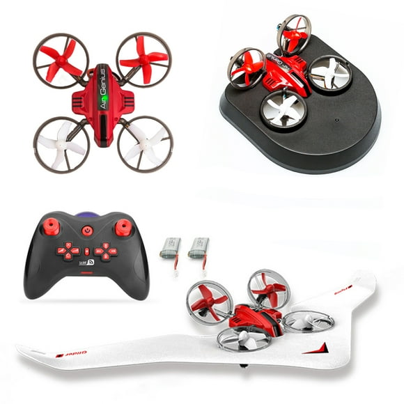 Model aircraft,Mode Remote Or Mode Drones/car/airship Kids In 1 Remote Kids 2 Battery Led 3 Mode With Land Remote Airplane 3 In Play Tool Diy With 1 With Air Remote Plane Resistant Boat 3-in-1 3in1